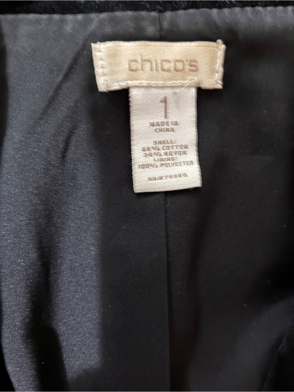 Chico’s Black Velvet Single-Button Blazer - Picture 8 of 10